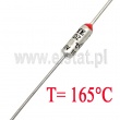 Bezpiecznik termiczny axialny, 10A, 165°C 