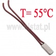 Termostat bimetalowy; 55°C; 6A/250V; NC