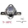 Termostat bimetalowy; 105°C; KSD301A; 10A/250VAC; NC 