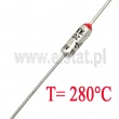 Bezpiecznik termiczny axialny, 10A, 280°C 