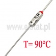 Bezpiecznik termiczny axialny, 10A, 90°C 