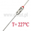 Bezpiecznik termiczny axialny, 10A, 227°C 