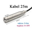 Hydrostatyczna sonda poziomu; pomiar 0- 6m; wyjście 0-10V; kabel 25m