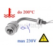 Kątowa sonda poziomu; nierdzewna 304; do wody gorącej; NO lub NC; max. + 200 °C