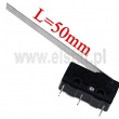 Łącznik krańcowy; styk przełączny; L=50mm; 3A/250V; do płytek PCB 