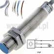 LR18XBF08DPOY- czujnik indukcyjny, NO, PNP, przewody, 18mm