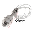 Pionowa sonda poziomu 55mm; styk NO; stal nierdzewna; gorąca woda do 125 °C