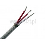 Przewód do sondy PT100 3 żyły oplot metal- teflon