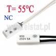 Termostat bimetaliczny; 55°C; 5A/250V; NC; KSD9700