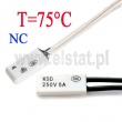 Termostat bimetaliczny; 75°C; 5A/250V; NC; KSD9700