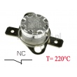 Termostat bimetalowy; 220°C; KSD301A; 10A/250VAC; NC 