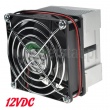 Wentylator ślizgowy; 12VDC; radiator aluminiowy; 80mm x 80mm x 68mm