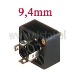 Wtyk montażowy; do elektrozaworu; rozstaw styków 9,4mm; kolor czarny; 3+PE 