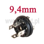 Wtyk montażowy; okrągły; do elektrozaworu; rozstaw styków 9,4mm; kolor czarny; 3+PE 