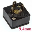 Wtyk typ C; do elektrozaworu; rozstaw styków 9,4mm; kolor czarny; 3+PE 