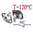 Wyłącznik bimetalowy 120 st.C; 16A/250VAC; NC; wyprowadzenia pionowe