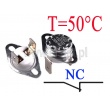 Wyłącznik bimetalowy 50 st. C; 16A/250VAC; NC; wyprowadzenia pionowe