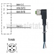 Złącze do czujników; gniazdo M12; kabel 5m