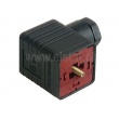 Złącze do elektrozaworu; GDM 2009J; 2+PE; czarne; dławnica PG9 