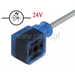 Złącze do elektrozaworu 18mm; GAN22LU-L14-6090200 ; 2+2PE; LED 24V