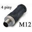 Złącze wtykowe; FE12-WF ; nakrętka PCV; gwint M12x1mm